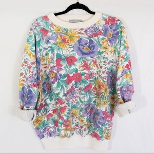 Forenza Sweaters - 80s Vintage Floral Sweatshirt by Forenza Sportwear Forenza Sweaters - 80s Vintage Floral Sweatshirt by Forenza Sportwear